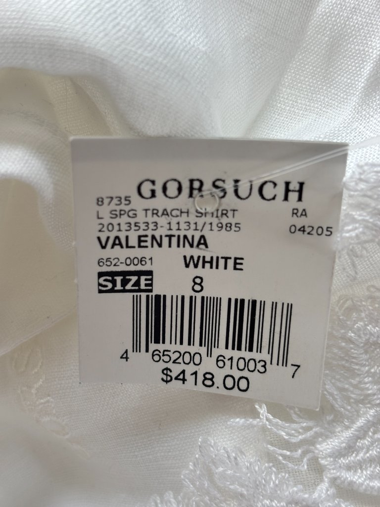 Gorsuch "Valentina" Linen Lace-Trim Tunic Size 8 Nwt — image 5 of 7